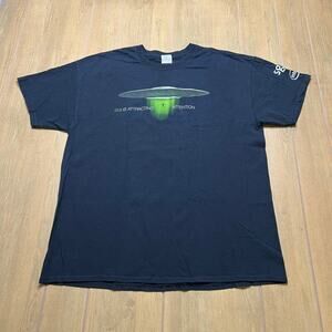 Vintage SGI Intel Graphic T Shirt XL UFO Alien PATH2EXA Black Retro Y2K